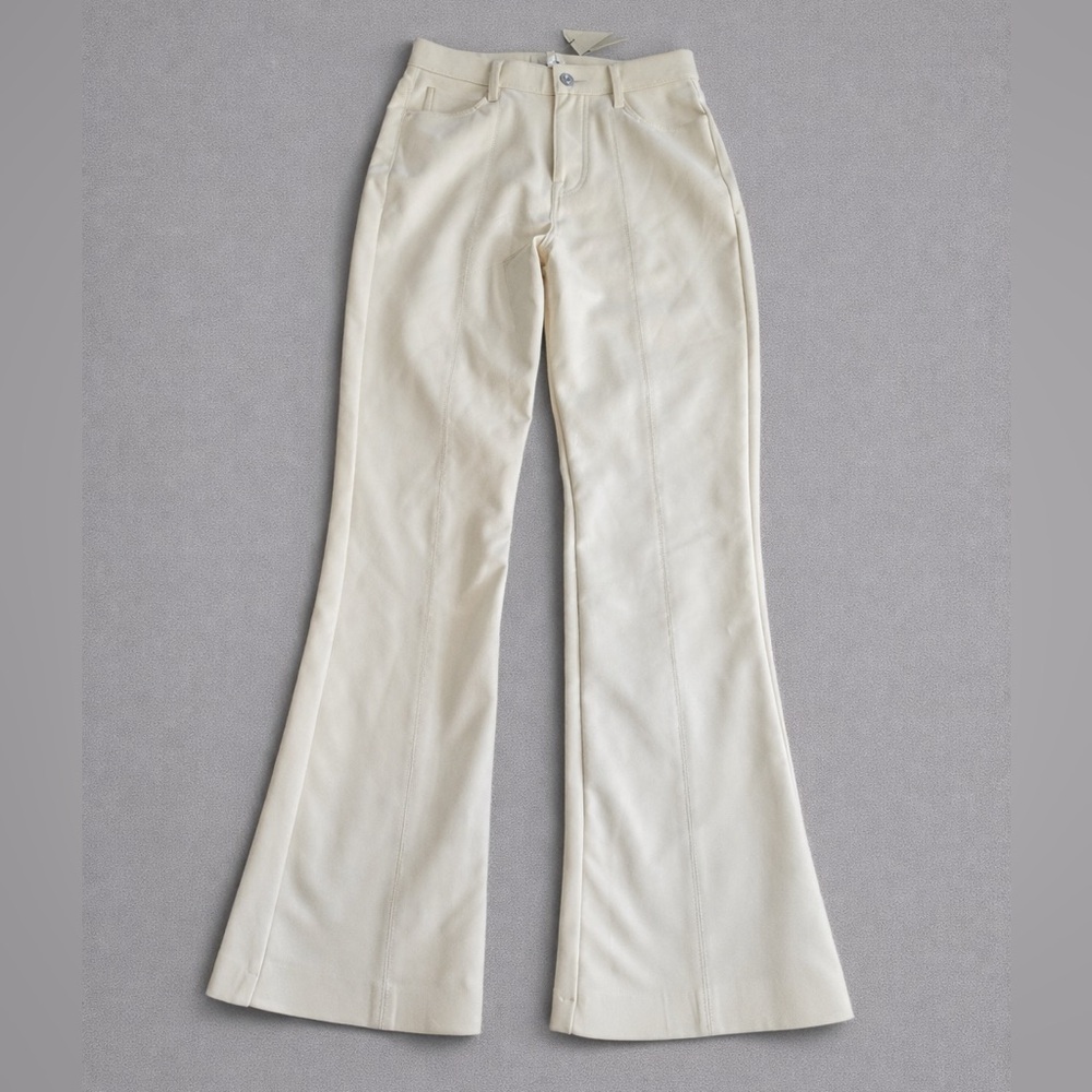 NWT For All Mankind faux leather pants size 26 Winter White